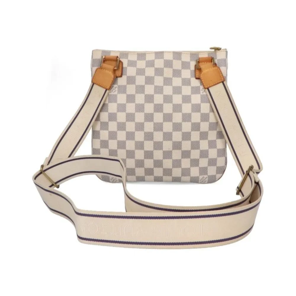 Louis Vuitton Pochette Bosphore Bag Damier Azur White